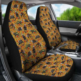 Cat Sugar Skull Yellow Car Seat Covers 101807 - YourCarButBetter