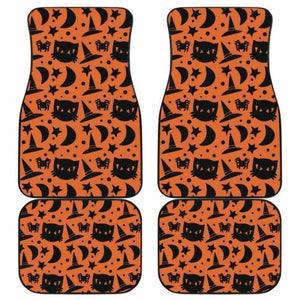 Cat Witch Halloween Car Floor Mats 102802 - YourCarButBetter