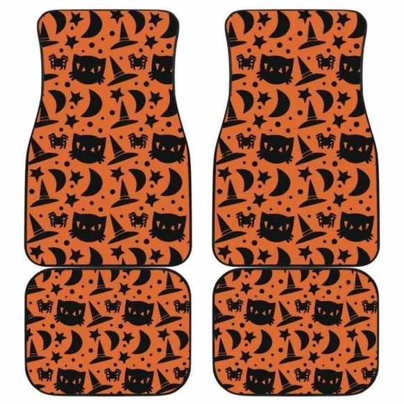 Cat Witch Halloween Car Floor Mats 102802 - YourCarButBetter