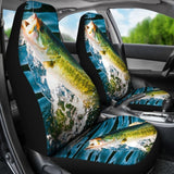 Catch Fish Car Seat Covers Fishing Time 182417 - YourCarButBetter