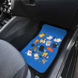 Cats Chibi Funniest In Blue Theme Car Floor Mats 112428 - YourCarButBetter