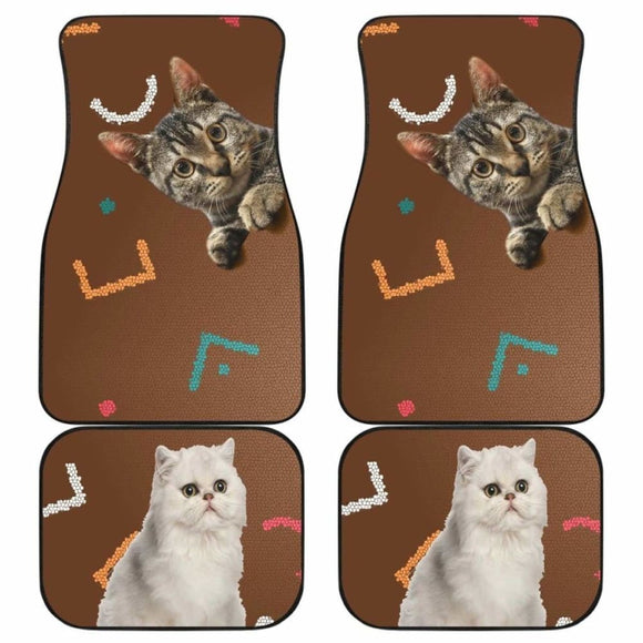 Cats Eyes Wide Open Car Floor Mats 112428 - YourCarButBetter