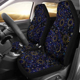 Celestial Night Sky Black Blue Gold Suns Moons Stars Car Seat Covers 101819 - YourCarButBetter