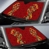 Celtic Auto Sun Shades - Celtic Dragon Red 172609 - YourCarButBetter