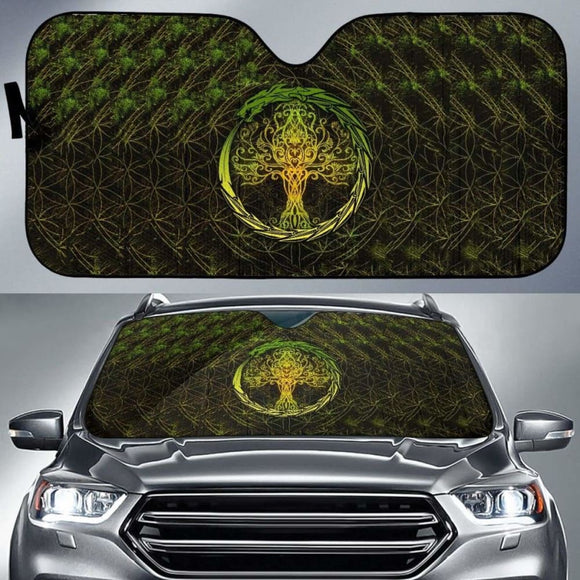 Celtic Auto Sun Shades - Tree Of Life And Dragon Circle 172609 - YourCarButBetter