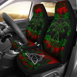 Celtic Brittany Car Seat Covers - Celtic Dragonfly & Leaf Vines - Watercolor Style 135711 - YourCarButBetter