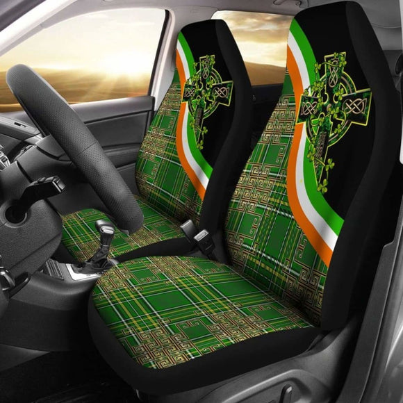 Celtic Car Seat Covers - Ireland Kilt Color & Celtic Cross - 160905 - YourCarButBetter