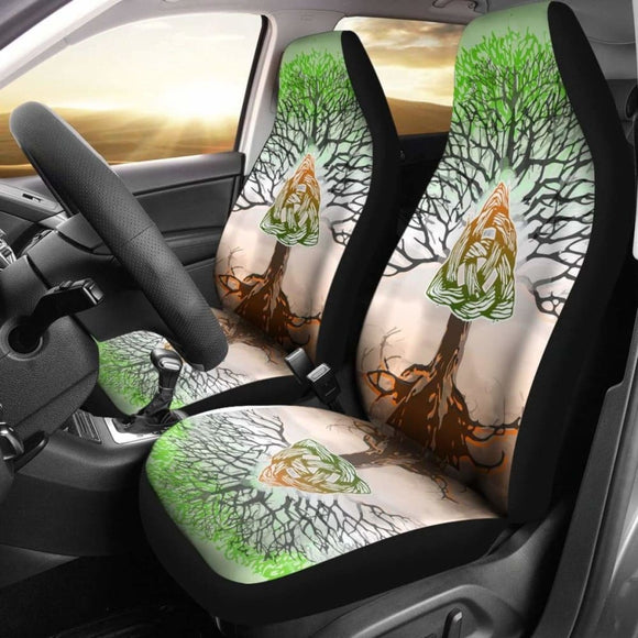 Celtic Car Seat Covers - Celtic Ireland Trinity Knot With Tree Of Life 110424 - YourCarButBetter