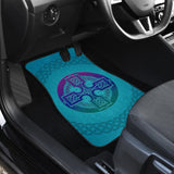 Celtic Circle Cross Car Floor Mats Set Purple and Blue 210301 - YourCarButBetter