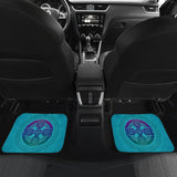 Celtic Circle Cross Car Floor Mats Set Purple and Blue 210301 - YourCarButBetter