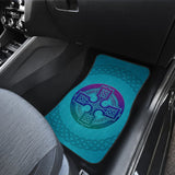 Celtic Circle Cross Car Floor Mats Set Purple and Blue 210301 - YourCarButBetter