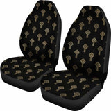 Celtic Cross Black And Gold Car Seat Covers 160905 - YourCarButBetter