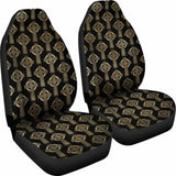 Celtic Cross Black And Gold Colored Car Seat Covers Seat Protectors 160905 - YourCarButBetter