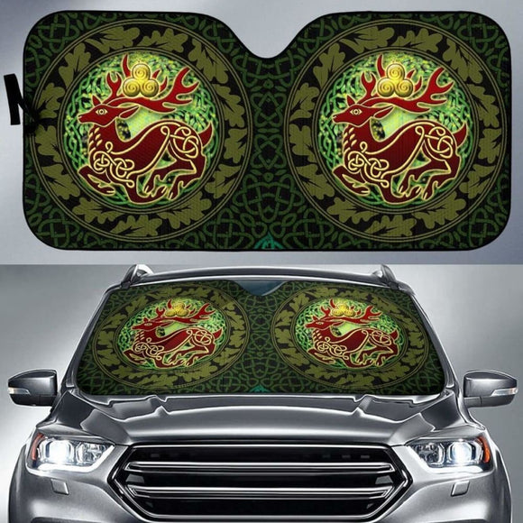 Celtic Deer With Tree Of Life Auto Sun Shades - The God Of The Forest 172609 - YourCarButBetter