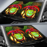 Celtic Halloween Auto Sun Shades - Celtic Dragon With Pumpkin And Tree Of Life 172609 - YourCarButBetter