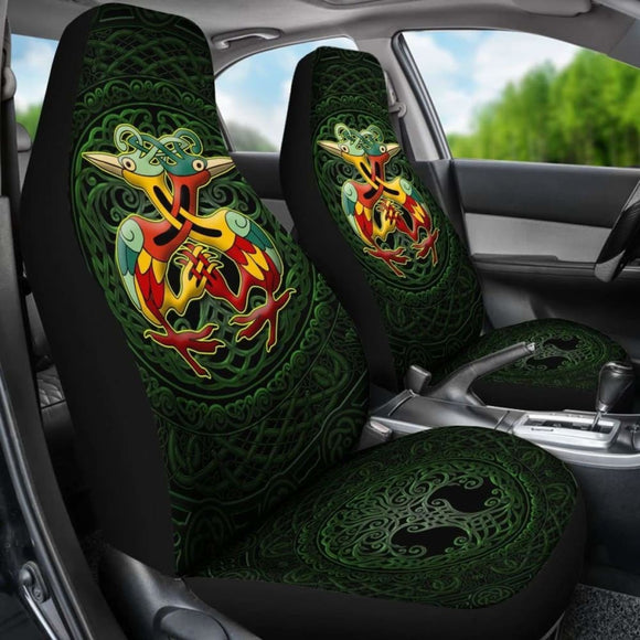 Celtic Heron With Tree Of Life Car Seat Covers - The Messengers Of Gods 110424 - YourCarButBetter