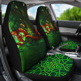 Celtic Mythology - Celtic Dragon With Green Man And Deer Car Seat Covers V2 161012 - YourCarButBetter