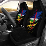 Central African Republic In Me Car Seat Covers - Special Grunge Style 232125 - YourCarButBetter