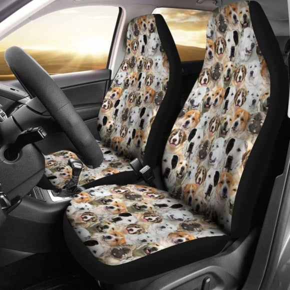 Central Asian Shepherd Dog Full Face Car Seat Covers 091706 - YourCarButBetter