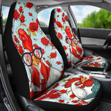 Chicken And Roses Car Seat Covers 094209 - YourCarButBetter