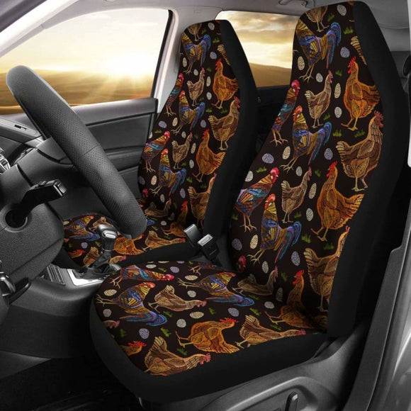 Chicken Family Car Seat Covers 181703 - YourCarButBetter