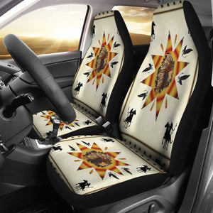 Chief Riding Horses Native American Car Seat Covers 093223 - YourCarButBetter