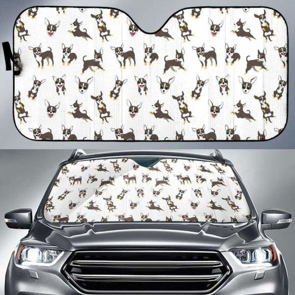Chihuahua Dog Pattern Car Auto Sun Shades 172609 - YourCarButBetter