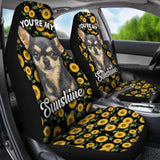 Chihuahua Dog You’re My Sunshine Sunflower Car Seat Covers 212002 - YourCarButBetter
