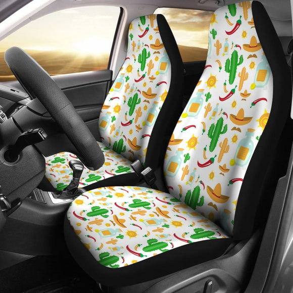 Chili Cactus Plant Mexico Pattern Car Seat Covers 212601 - YourCarButBetter