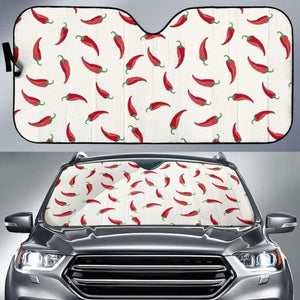 Chili Peppers Pattern Car Auto Sun Shades 182102 - YourCarButBetter