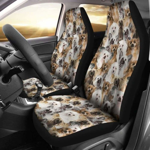 Chinese Crested Dog Full Face Car Seat Covers 154230 - YourCarButBetter