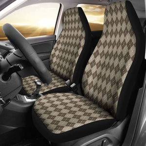 Chocolate Argyle Car Seat Covers 094201 - YourCarButBetter