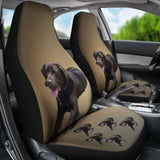 Chocolate Labrador Car Seat Cover 181703 - YourCarButBetter