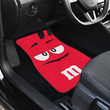 Chocolate M&M Red Car Mats 094201 - YourCarButBetter