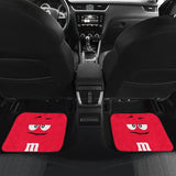 Chocolate M&M Red Car Mats 094201 - YourCarButBetter