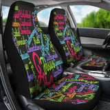 Christianity Holy Bible Books Pink Mixed Colors Car Seat Cover 142711 - YourCarButBetter