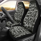 Christianity Holy Bible Books White Black Car Seat Cover 142711 - YourCarButBetter