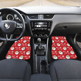 Christmas Car Floor Mats Santa Claus Ho Ho Ho Red Theme 211603 - YourCarButBetter