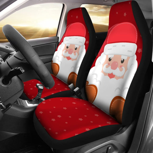 Christmas Car Seat Covers Cute Santa Claus 211603 - YourCarButBetter