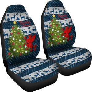 Christmas Car Seat Covers - Dragon & Christmas Tree 160830 - YourCarButBetter