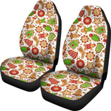 Christmas Cookies Collection Gingerbread and Figures Xmas Tree Candy Car Seat Covers 211201 - YourCarButBetter