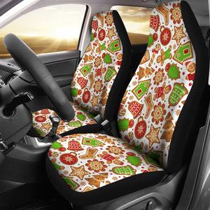 Christmas Cookies Collection Gingerbread and Figures Xmas Tree Candy Car Seat Covers 211201 - YourCarButBetter