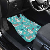 Christmas Cute Siberian Husky Puppie Pattern Front And Back Car Mats 160830 - YourCarButBetter