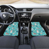 Christmas Cute Siberian Husky Puppie Pattern Front And Back Car Mats 160830 - YourCarButBetter