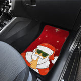 Christmas Decorative Car Floor Mats Santa Claus Be Quiet Sign Design 211603 - YourCarButBetter