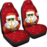 Christmas Decorative Car Seat Covers Santa Claus Be Quiet Sign Design 211603 - YourCarButBetter