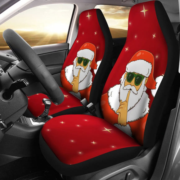 Christmas Decorative Car Seat Covers Santa Claus Be Quiet Sign Design 211603 - YourCarButBetter