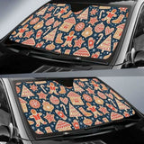 Christmas Gingerbread Cookie Pattern Car Auto Sun Shades 103406 - YourCarButBetter