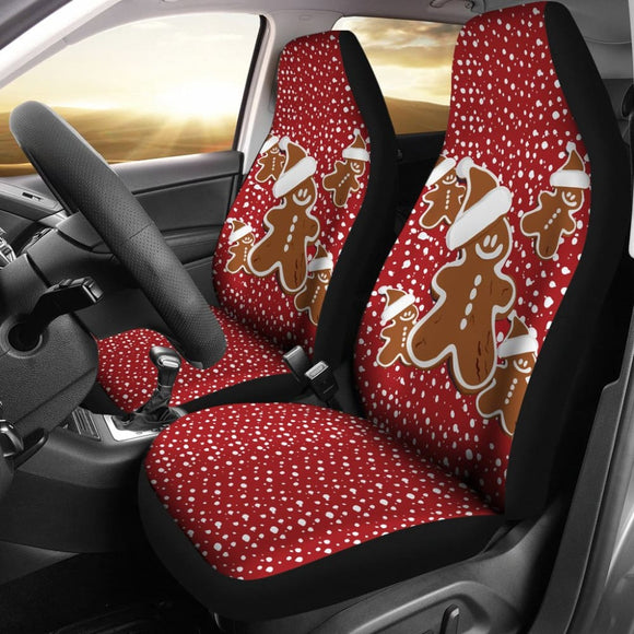 Christmas Gingerbread Cookie Pattern Car Seat Covers 211201 - YourCarButBetter