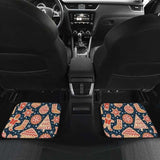 Christmas Gingerbread Cookie Pattern Front And Back Car Mats 160830 - YourCarButBetter